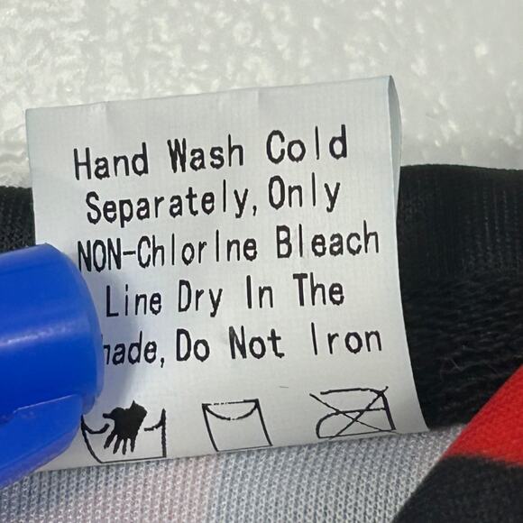 Graphic Hoodie Mens XLarge Red Black Abstract Print Pullover Hooded Sweatshirt - Picture 8 of 9